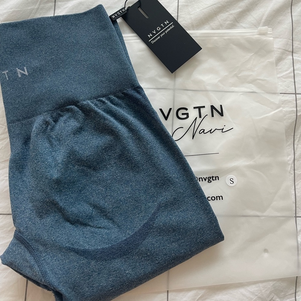 Slate Blue Contour Seamless Leggings Small NVGTN